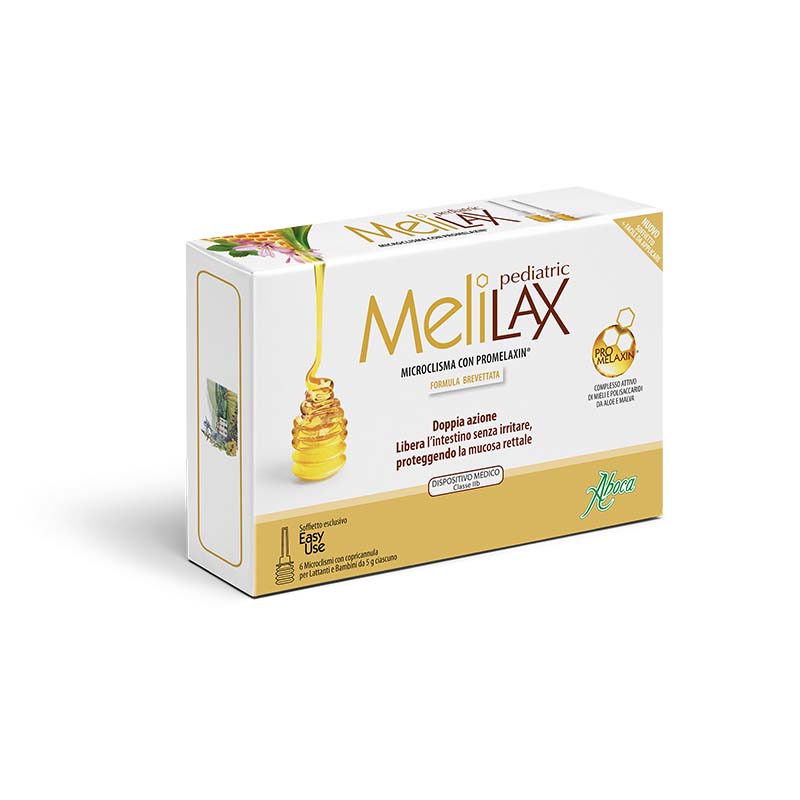 Aboca Melilax 6 Micro Enemas X 10g. With Honey for Adult & Teenagers  Promelaxin